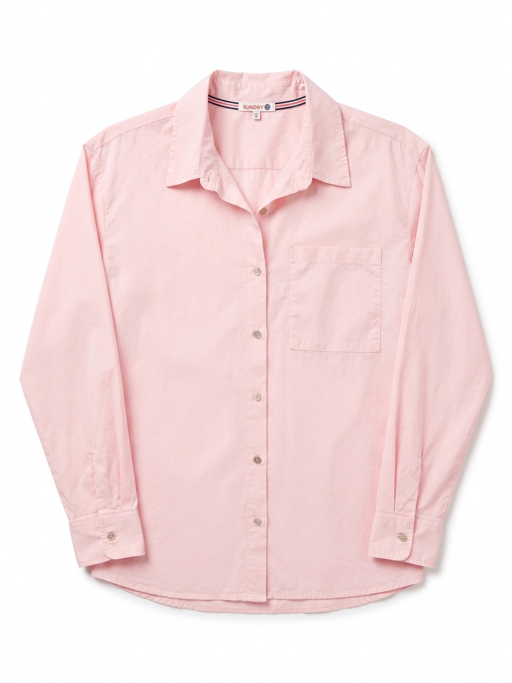 Sundry Pale Pink Casual Button-Down Shirt